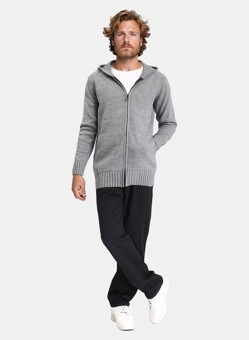 Ravin Men Zip-Up Knit Cardigan - Image 5